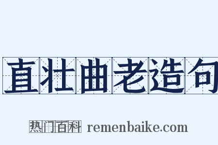 直壮曲老造句是什么意思的图片